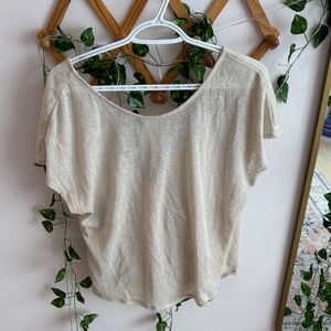 H&M Cream Short Sleeve Women's Top
